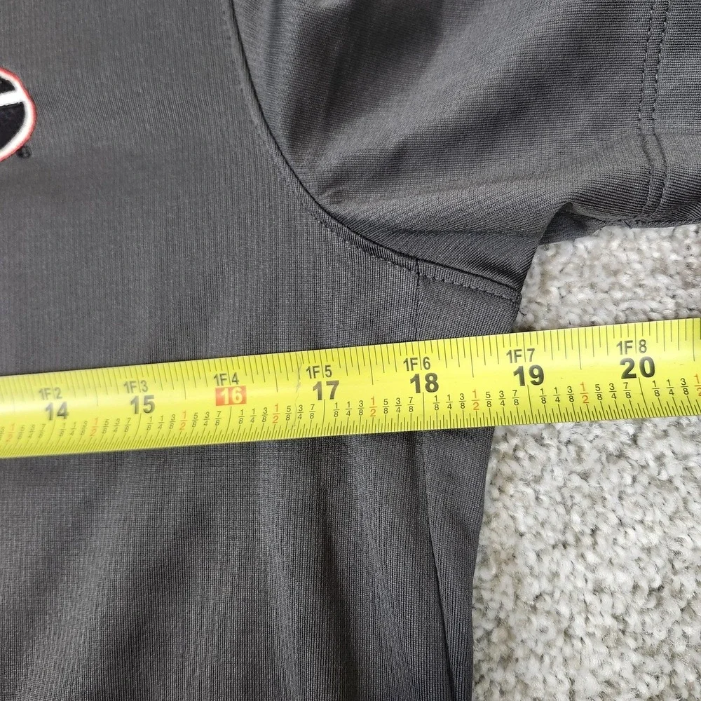 Georgia Bulldogs Polo Shirt Mens Small Gray NCAA Football Nike Coaches Golf